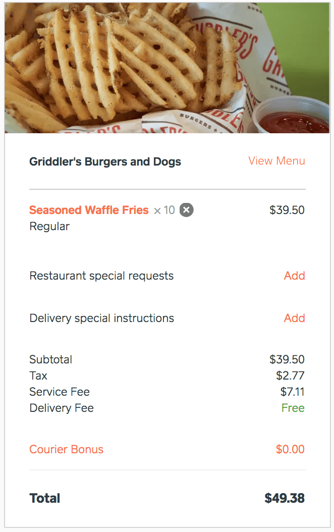 Cheap food delivery store near me